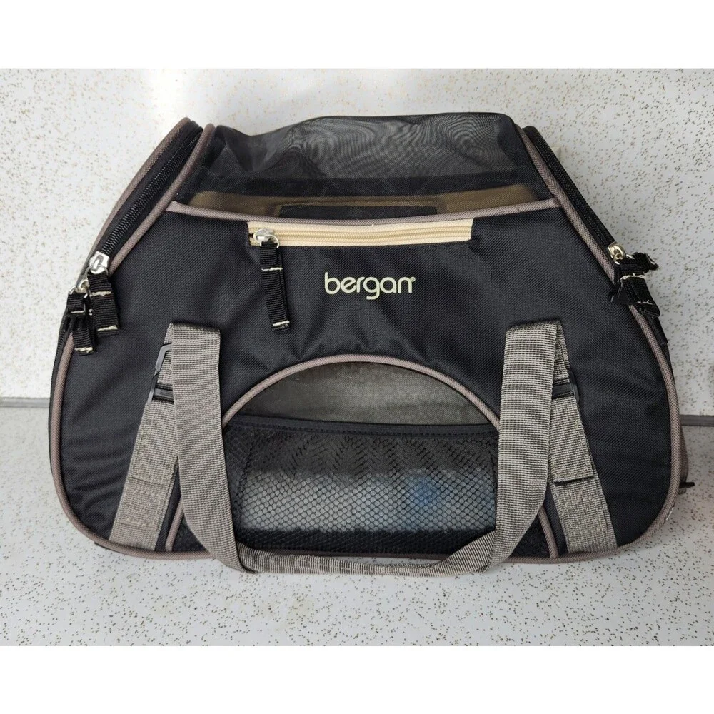 Bergan Comfort Carrier Bag Airline Approved Small Pets Dog/Cat Black Brown
